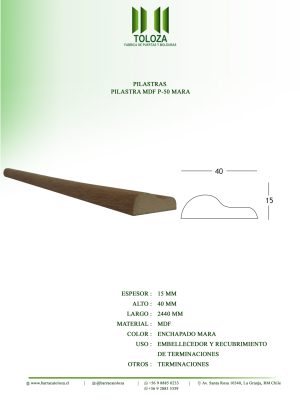 Pilastra MDF P-50 Mara